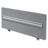 Paroi acoustique gris chiné ARO avec rail d'organisation argenté et deux supports de hjh OFFICE PRO