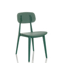 Chaise d'extérieur verte ARTIFO HOL avec assise et dossier perforés de hjh OFFICE