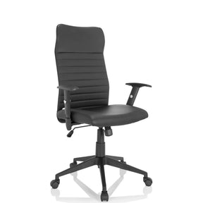 Siège de bureau à domicile ARTON 30 noir avec surpiqûres transversales et accoudoirs de hjh OFFICE