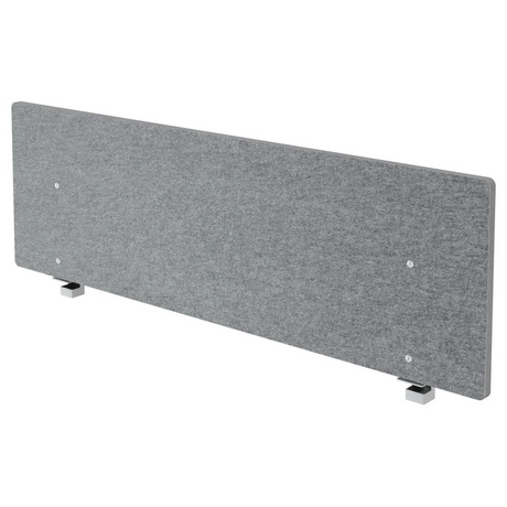 Paroi acoustique gris chiné ARW avec deux fixations de table argentées de hjh OFFICE PRO