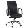 Siège de direction de qualité professionnelle ASPERA 10 noir avec rembourrage côtelé et accoudoirs en chrome brillant de hjh OFFICE