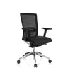 Siège de bureau de qualité professionnelle ASTRA BASE N en noir avec dossier en maille et étoile polie de hjh OFFICE