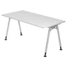 Bureau blanc ATOS 16 S avec quatre pieds argentés de hjh OFFICE PRO