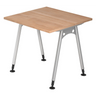 Bureau réglable en hauteur ATOS 8 S aspect noyer avec pieds argentés de hjh OFFICE PRO