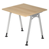 Bureau réglable en hauteur ATOS 8 S aspect chêne avec piétement argenté de hjh OFFICE PRO