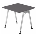 Bureau réglable en hauteur ATOS 8 S en graphite avec quatre pieds argentés de hjh OFFICE PRO