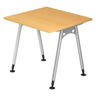 Bureau réglable en hauteur ATOS 8 S en hêtre avec structure métallique argentée de hjh OFFICE PRO