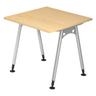 Bureau réglable en hauteur ATOS 8 S aspect érable avec pieds en métal argenté de hjh OFFICE PRO