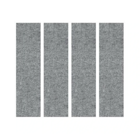 Quatre éléments muraux acoustiques AWP en feutre gris chiné de hjh OFFICE PRO