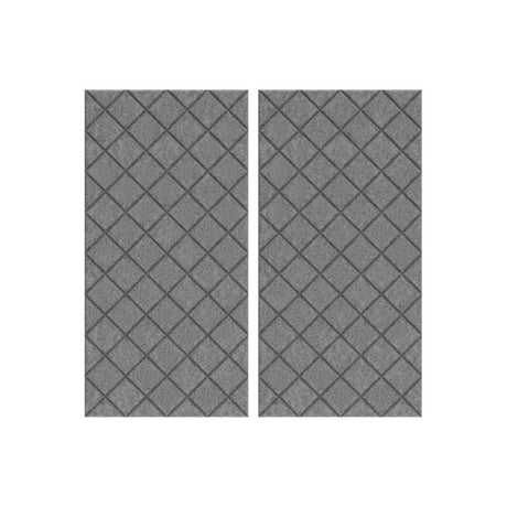 Deux éléments muraux acoustiques AWPX10 gris chiné avec motif en losanges de hjh OFFICE PRO