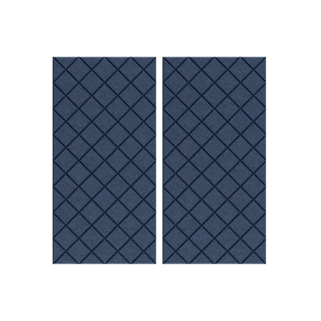 Élément mural acoustique bleu AWPX10 avec surpiqûres en losange comme Accessoires de hjh OFFICE PRO