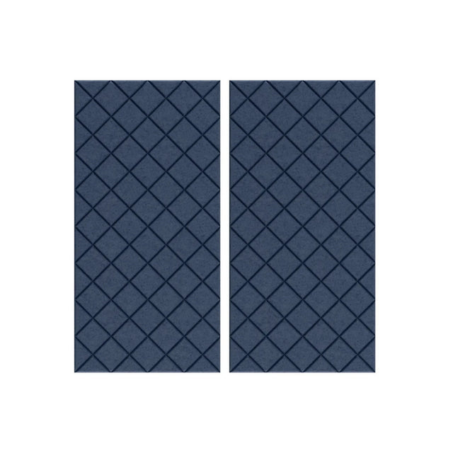 Élément mural acoustique bleu AWPX10 avec surpiqûres en losange comme Accessoires de hjh OFFICE PRO