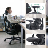 Accoudoirs et mécanisme d'assise réglables du Siège de bureau haut de gamme LiberNovo Omni Pro de Libernovo