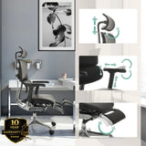 Appui-tête, accoudoirs et repose-pieds réglables du siège de direction de luxe ERGOHUMAN PLUS LEGPRO GEN2 de hjh OFFICE
