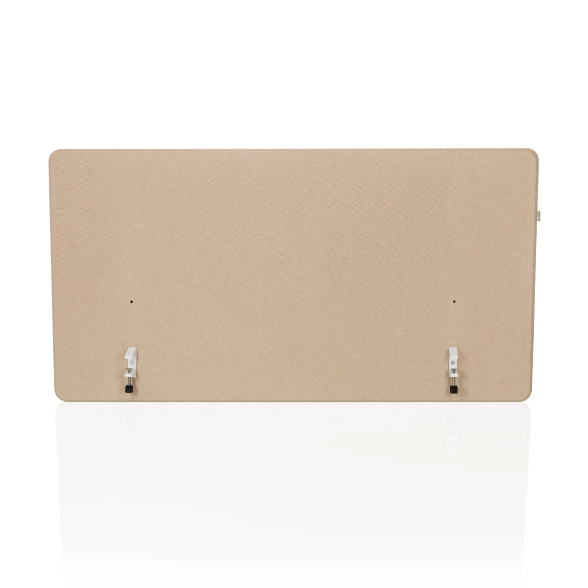 Cloison de table beige FLEXMIUT D1 avec deux supports argentés de hjh OFFICE