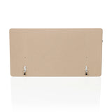 Cloison de table beige FLEXMIUT D1 avec deux supports argentés de hjh OFFICE