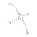 Dessin technique du kit d'adaptateurs pour la Fixation pour écran VM-A4 avec quatre bras de hjh OFFICE