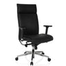 Siège de direction de qualité professionnelle CURYO en noir avec pied en étoile en métal brillant et accoudoirs rembourrés de hjh OFFICE