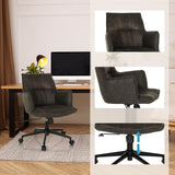 Siège de bureau à domicile SOLAO LIFE gris foncé avec pied réglable en hauteur de hjh LIVING