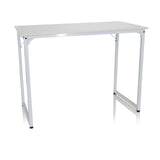Bureau blanc WORKSPACE I avec plateau rectangulaire et pieds en U de hjh OFFICE – vue à 360° (vue de face 20°)