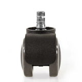 Roulettes 5x ROLO No-Noise 11mm/50mm noires pour sols durs avec goupille de fixation métallique de hjh OFFICE