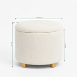 Vue dimensionnelle du Tabouret rembourré Storiano S avec un diamètre de 44 cm et une hauteur de 42 cm de hjh LIVING