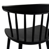 Dossier à barreaux verticaux de la Chaise de salle à manger ARTIFO RIB en noir de hjh LIVING