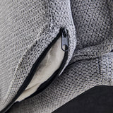 Fermeture éclair du revêtement gris foncé du Fauteuil de salon Criss-Cross 20 de hjh LIVING