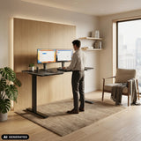 Bureau réglable en hauteur électriquement Worktime Game en noir de hjh OFFICE (image générée par IA)