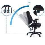 Mécanismes de réglage et inclinaison à 90 degrés du Siège de bureau de qualité professionnelle ZENIT PRO de hjh OFFICE