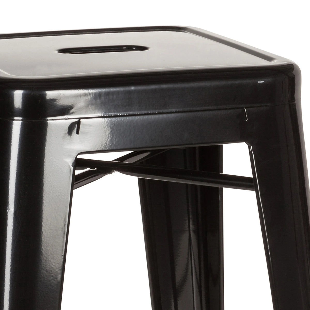 Oberseite und Gestell eines schwarzen Barhockers aus dem Bar-Set Vantaggio Set von hjh OFFICE