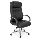 Siège pivotant XXL G 600 noir avec accoudoirs et base à cinq roulettes de hjh OFFICE – vue à 360° (vue de trois quarts avant 40°)