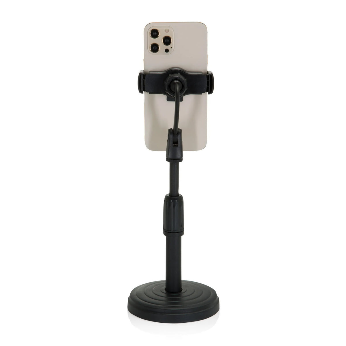 Support de téléphone portable & tablette FLEXMOBI II noir avec bras réglable et base ronde de hjh OFFICE