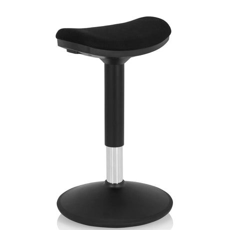 Siège assis-debout BALANCE SIT I B noir avec assise rembourrée et pied rond de hjh OFFICE