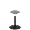 Siège assis-debout BALANCE SIT gris avec coussin d'assise rond et pied noir de hjh OFFICE