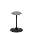 Siège assis-debout BALANCE SIT gris avec coussin d'assise rond et pied noir de hjh OFFICE