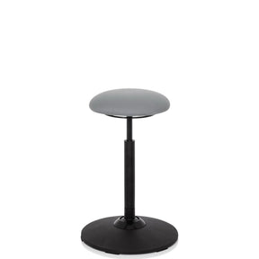 Siège assis-debout BALANCE SIT gris avec coussin d'assise rond et pied noir de hjh OFFICE