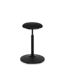 Siège assis-debout BALANCE SIT noir avec coussin d'assise rond et un pied stable de hjh OFFICE