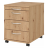 Caisson à roulettes BARI 1606 aspect chêne frêne avec quatre tiroirs et poignées incurvées de hjh OFFICE PRO