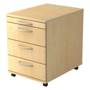 BARI 1606 | Rollcontainer mit 3 Schüben | Holz - buerostuhl24