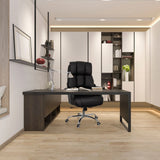 Siège de direction de qualité professionnelle COMMANDER noir avec rembourrage matelassé et piètement à roulettes de hjh OFFICE