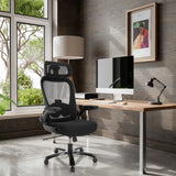 Siège pivotant XXL INSTRUCTOR SW I PRO noir avec dossier en maille et revêtement en tissu de hjh OFFICE