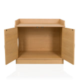 Maison pour chat KITTYHOME 2 ouverte effet hêtre avec deux portes et une tablette de hjh LIVING