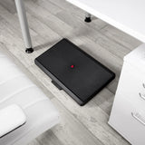 Repose-pieds PIEDINO STRIPE PRO noir avec surface striée et bouton rouge de hjh OFFICE