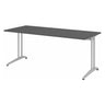 Bureau BELA 19 S en graphite avec structure argentée et un plateau de 180 x 80 cm de hjh OFFICE PRO