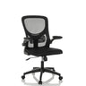 Siège de bureau à domicile BELIO avec revêtement en maille noire et accoudoirs de hjh OFFICE