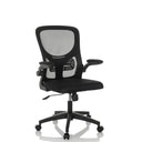 Siège de bureau à domicile BELIO avec revêtement en maille noire et accoudoirs de hjh OFFICE