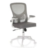 Siège de bureau à domicile BELIO W en gris avec dossier en maille et structure blanche de hjh OFFICE