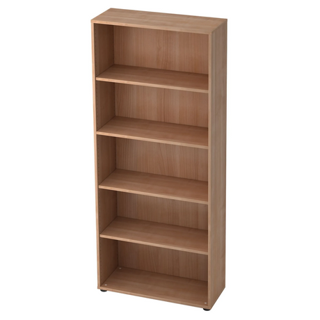 Étagère BETA 4000 aspect noyer avec cinq niches ouvertes de hjh OFFICE PRO