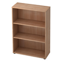 Étagère BETA 4500 aspect noyer avec trois niches de rangement ouvertes de hjh OFFICE PRO